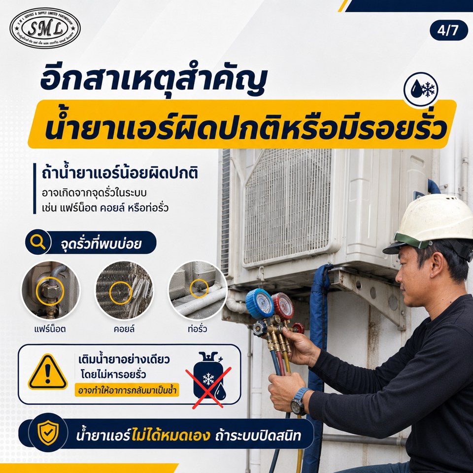 ท่อแอร์มีน้ำแข็งเกาะ เกิดจากอะไร? ภาพที่ 4